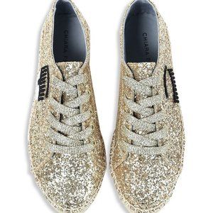 Chiara Ferragni Glitter Platform Sneakers size 6